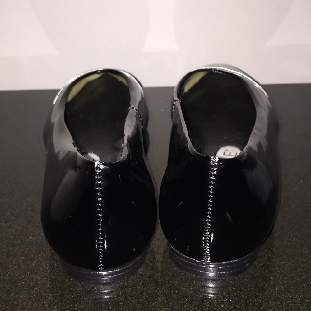 Silver Toed Black Flats by Nicole - Picture 5 of 7